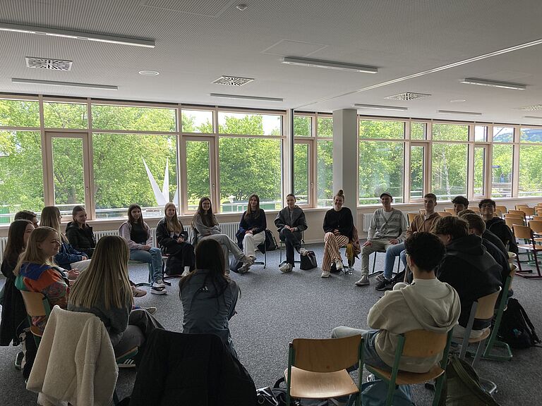 Paulina Muck im Gespräch mit dem Kurs